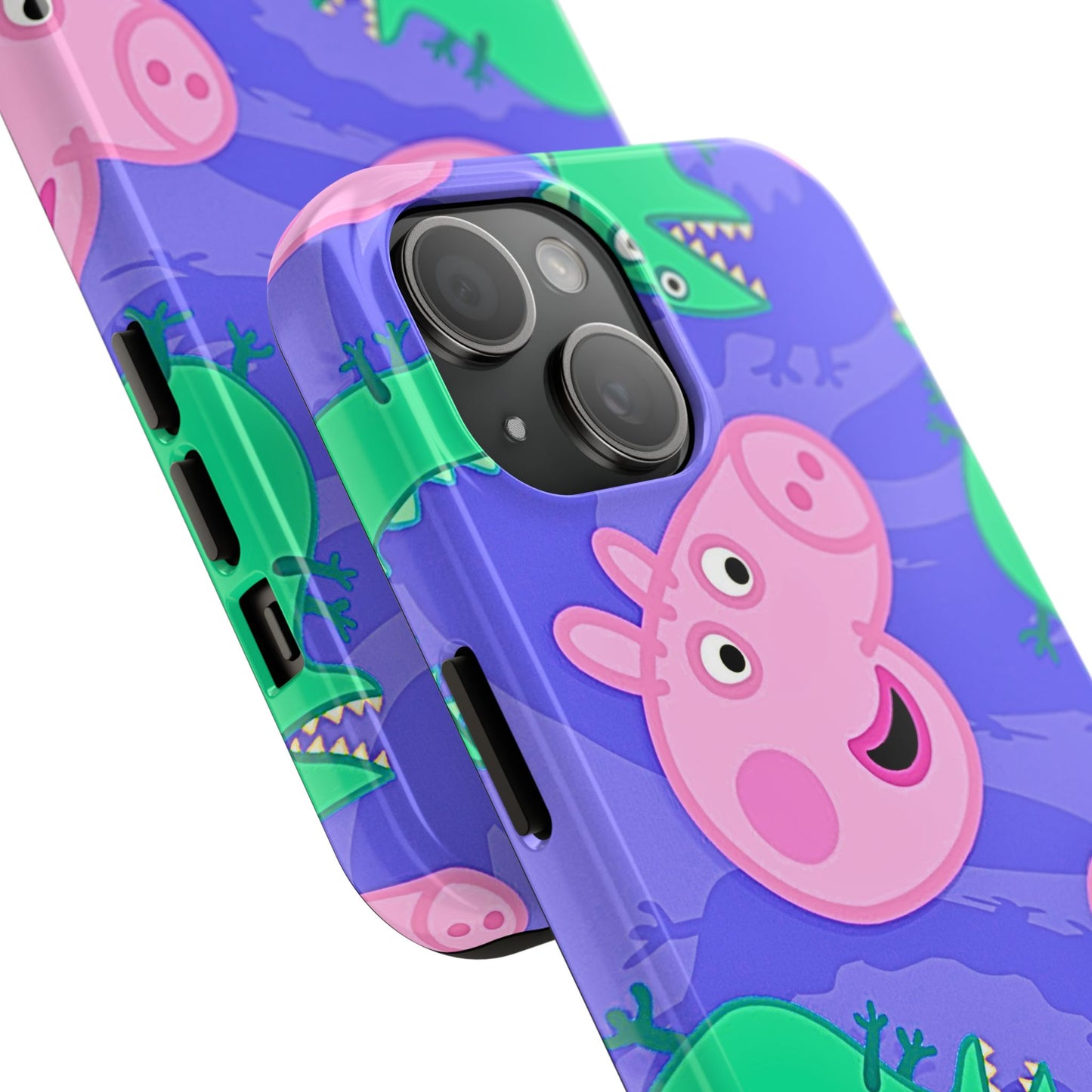 Peppa Pig & George Dinosaur Pattern Tough Phone Case | Cartoons - Peppa Pig