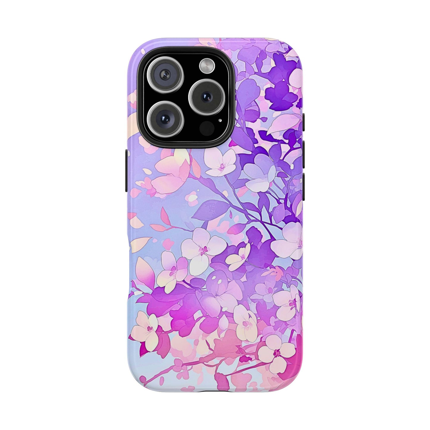 Funda resistente para teléfono con delicados estampados florales en tonos pastel | Estética
