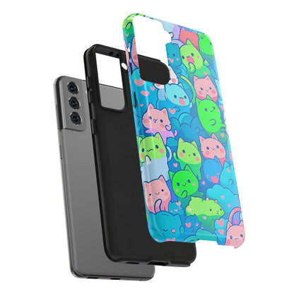 Cute Colorful Cats Pattern Style Tough Phone Case | Animals