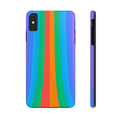 Funda resistente para teléfono con líneas de arcoíris hippies | Estética
