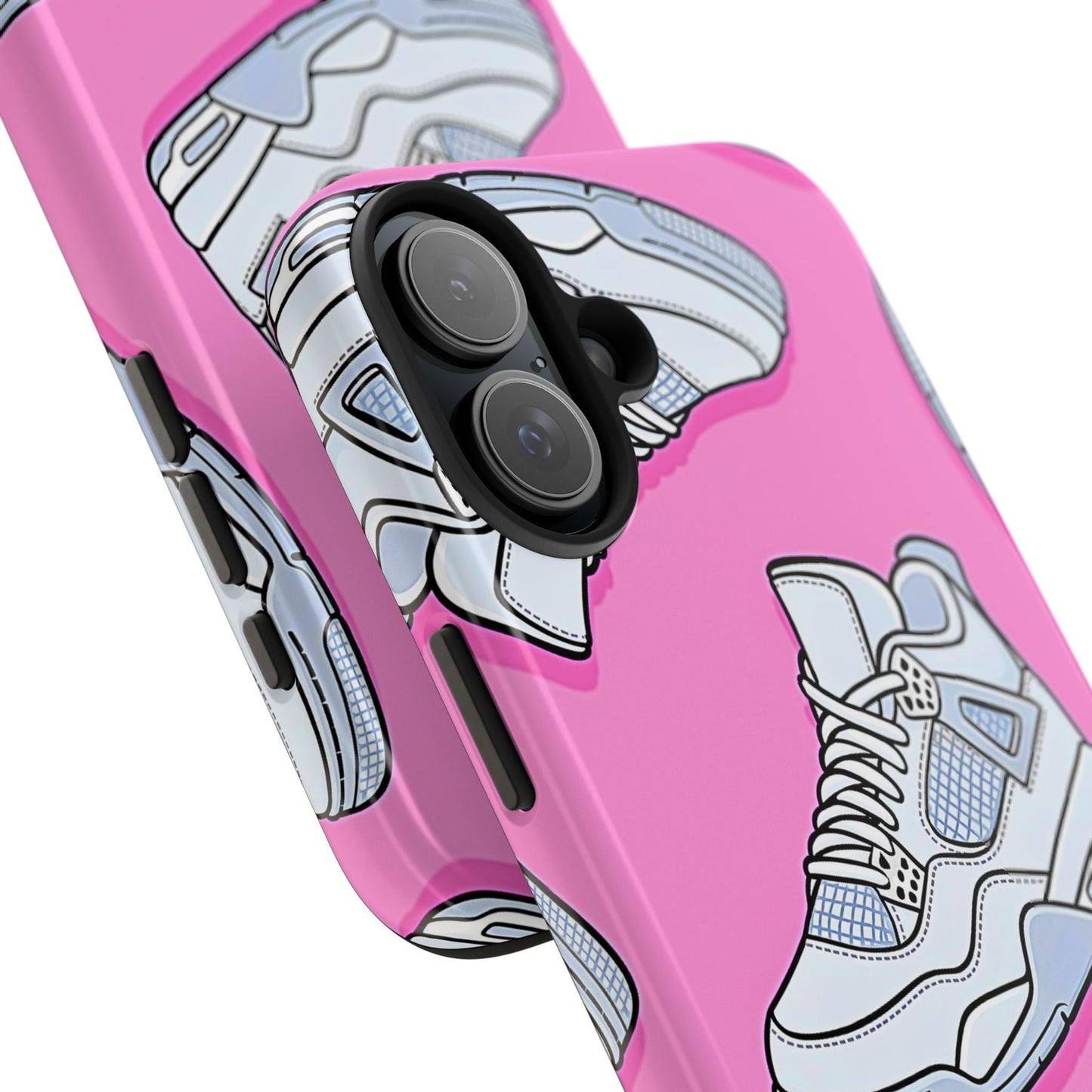 Funda resistente para teléfono con diseño de zapatillas Jordan 4 blancas | Estética