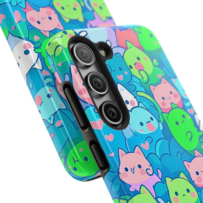 Cute Colorful Cats Pattern Style Tough Phone Case | Animals