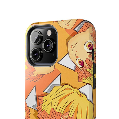 Zenitsu Agatsuma Haori Head Pattern Tough Phone Case | Anime - Demon Slayer