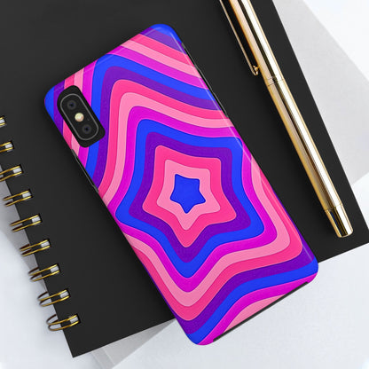 Funda resistente para teléfono con diseño de estrella retro | Estética