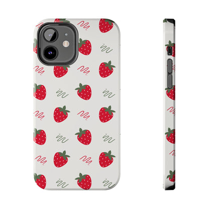 Strawberry Doodle Delight Tough Phone Case | Food