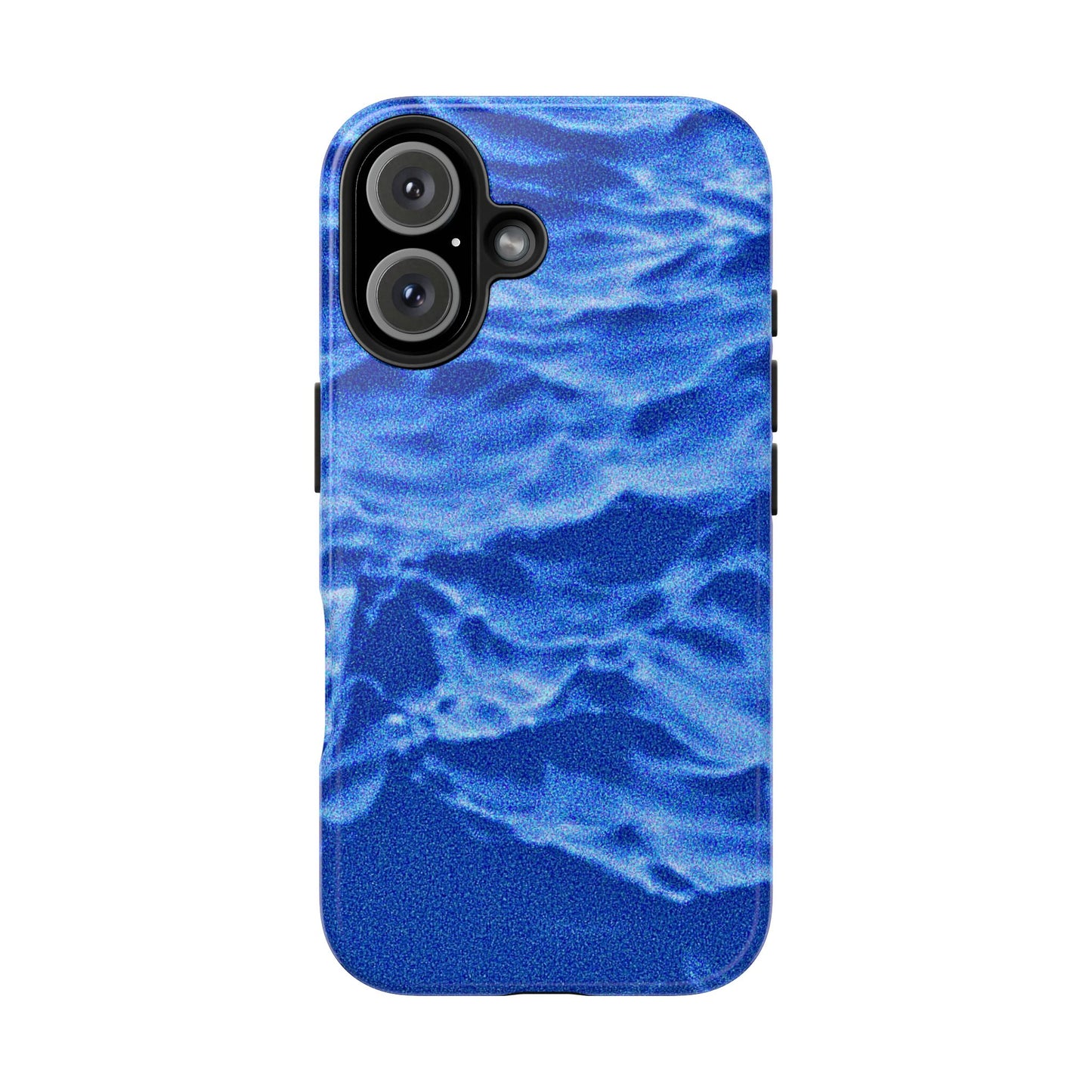 Funda resistente para teléfono azul oscuro con olas del océano borrosas | Estética