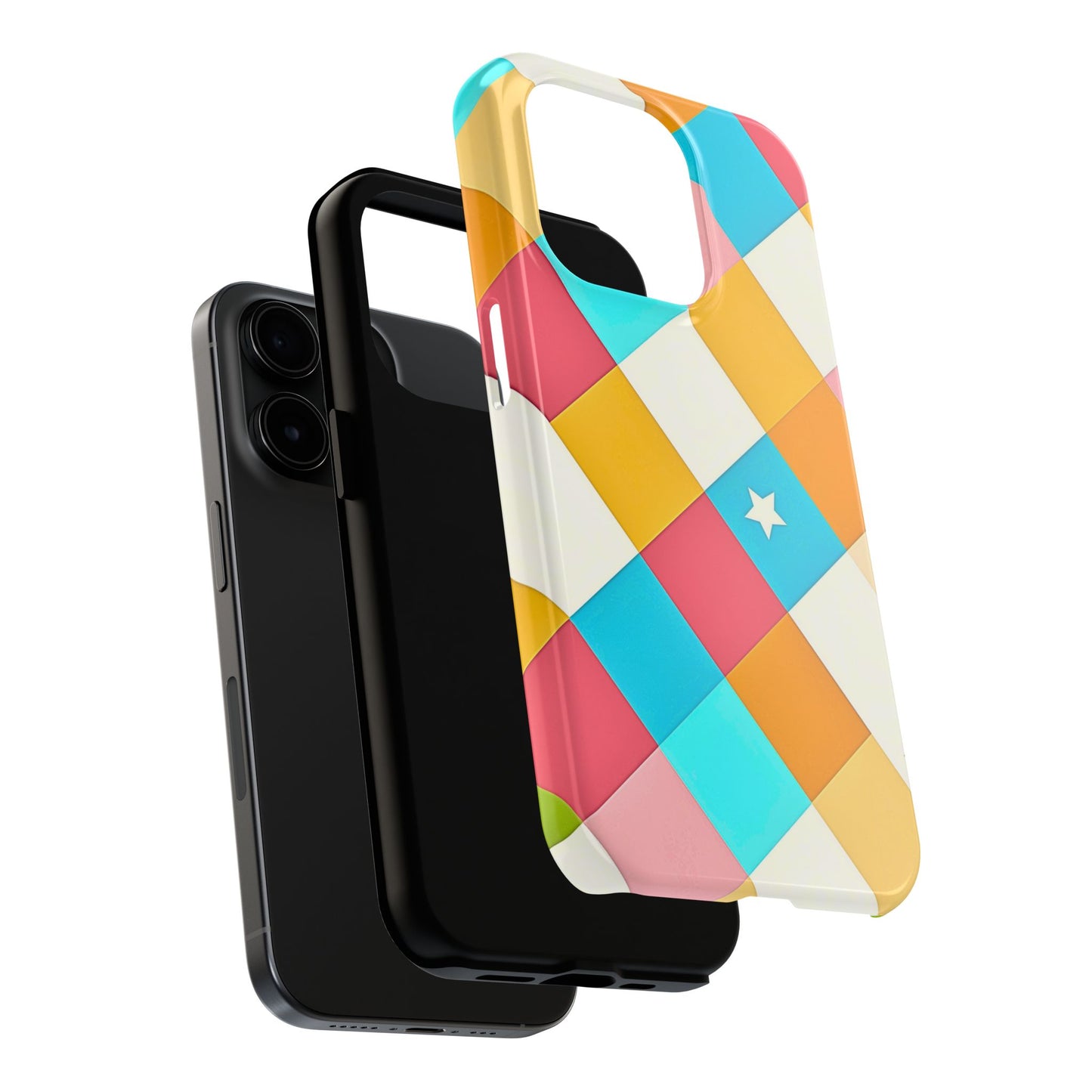 Vibrant Preppy Checkered Tough Phone Case | Aesthetic