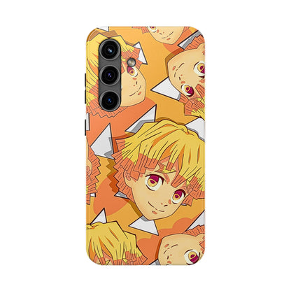 Zenitsu Agatsuma Haori Head Pattern Tough Phone Case | Anime - Demon Slayer