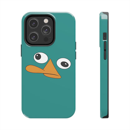 Phineas and Ferb Perry Platypus Eyes Teal Expression Tough Phone Case | Cartoon