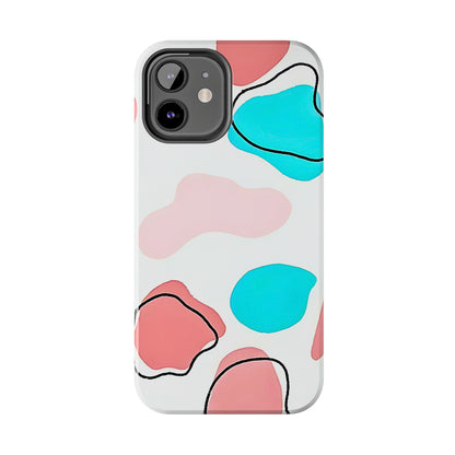 Abstract Shapes Preppy Pastel Style (Version 1) Tough Phone Case | Aesthetic
