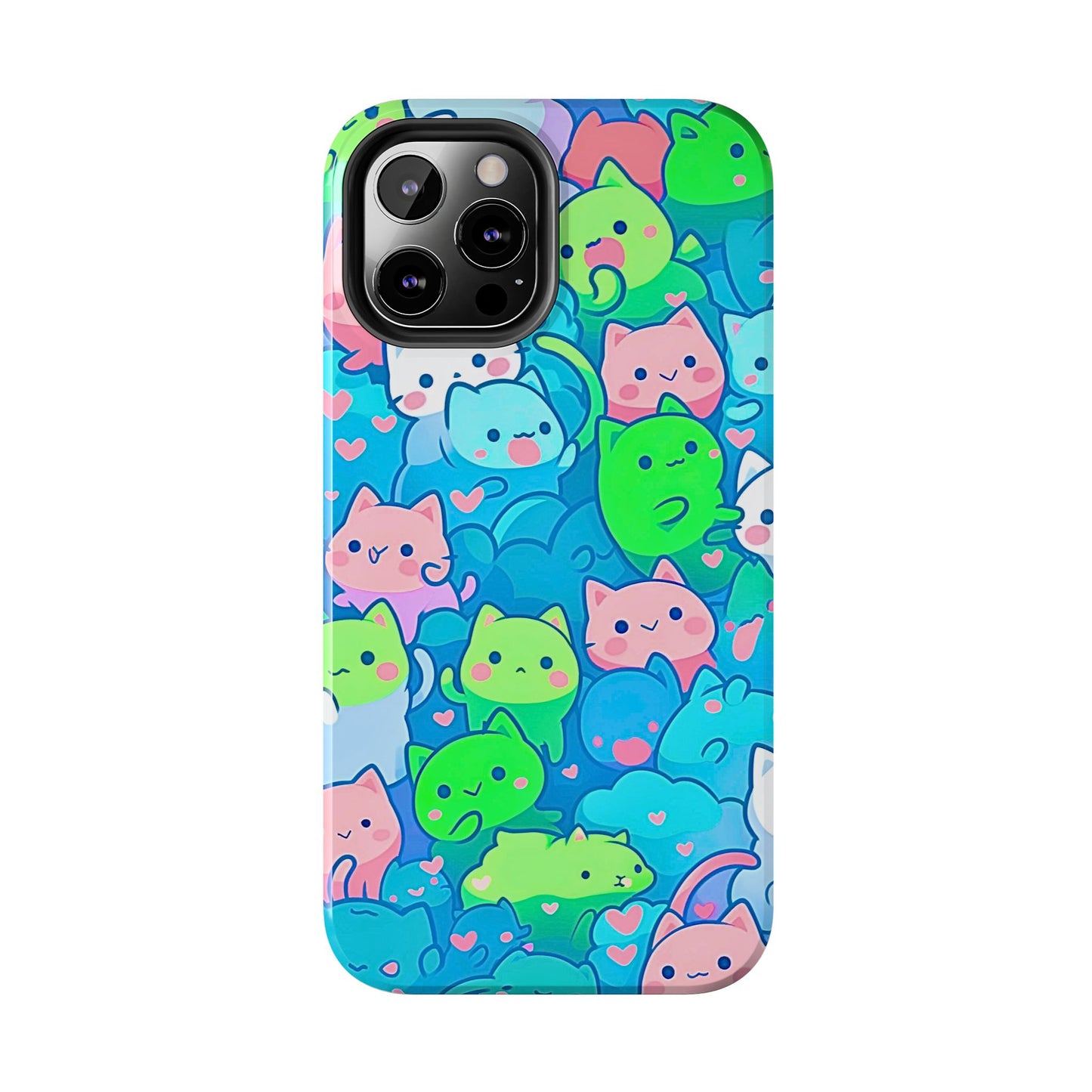 Cute Colorful Cats Pattern Style Tough Phone Case | Animals