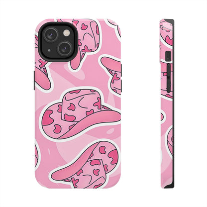 Pink Cowboy Hat Preppy Tough Phone Case | Aesthetic