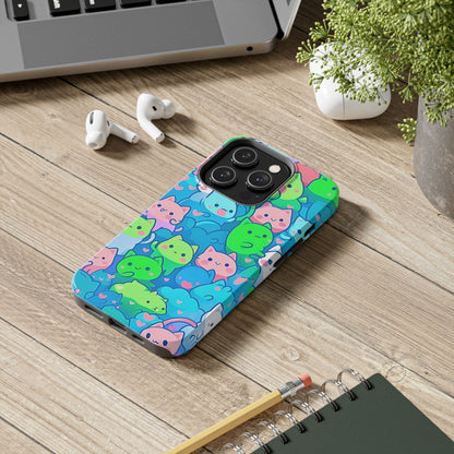 Cute Colorful Cats Pattern Style Tough Phone Case | Animals