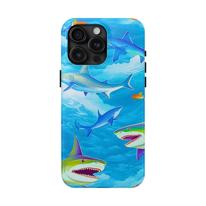 Sharks in the Sky Pattern Style Tough Phone Case | Animals