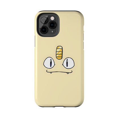 Cat Minimal Gold Coin Face Tough Phone Case | Anime