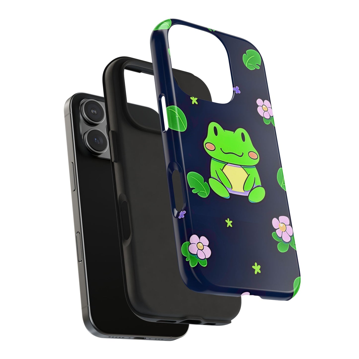 Adorable Froggy Black Tough Phone Case | Animals