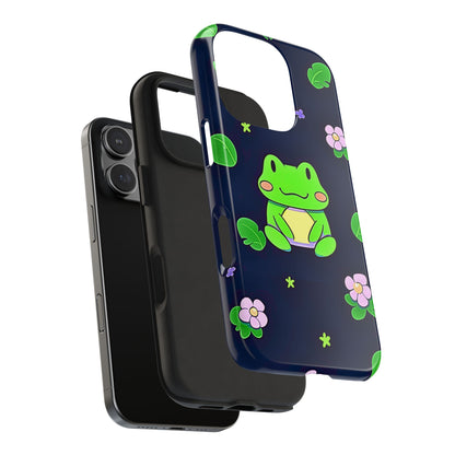 Adorable Froggy Black Tough Phone Case | Animals
