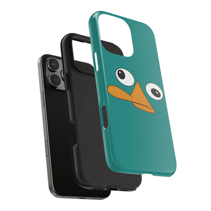Phineas and Ferb Perry Platypus Eyes Teal Expression Tough Phone Case | Cartoon