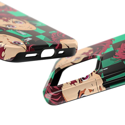Tanjiro Kamado Head Pattern Tough Phone Case | Anime - Demon Slayer