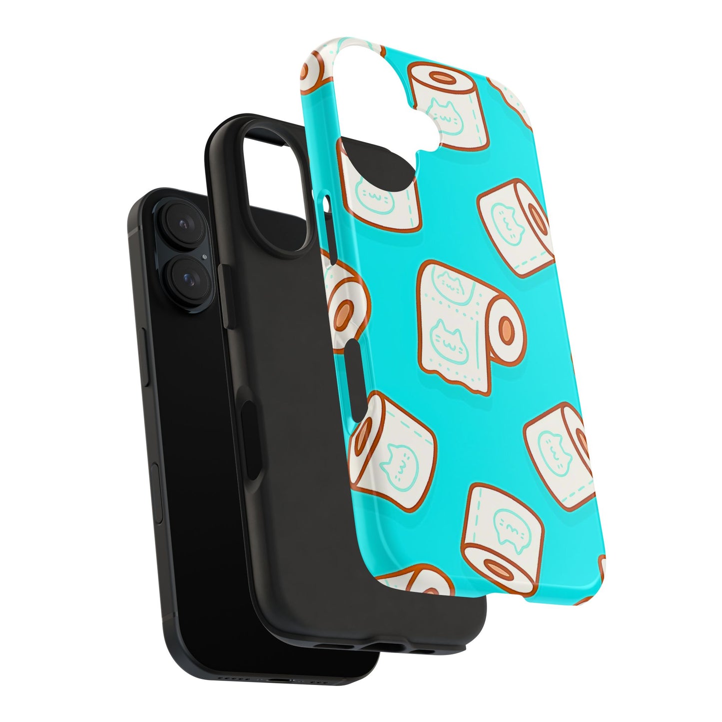 Funda resistente para teléfono con estampado de papel higiénico kawaii | Estética