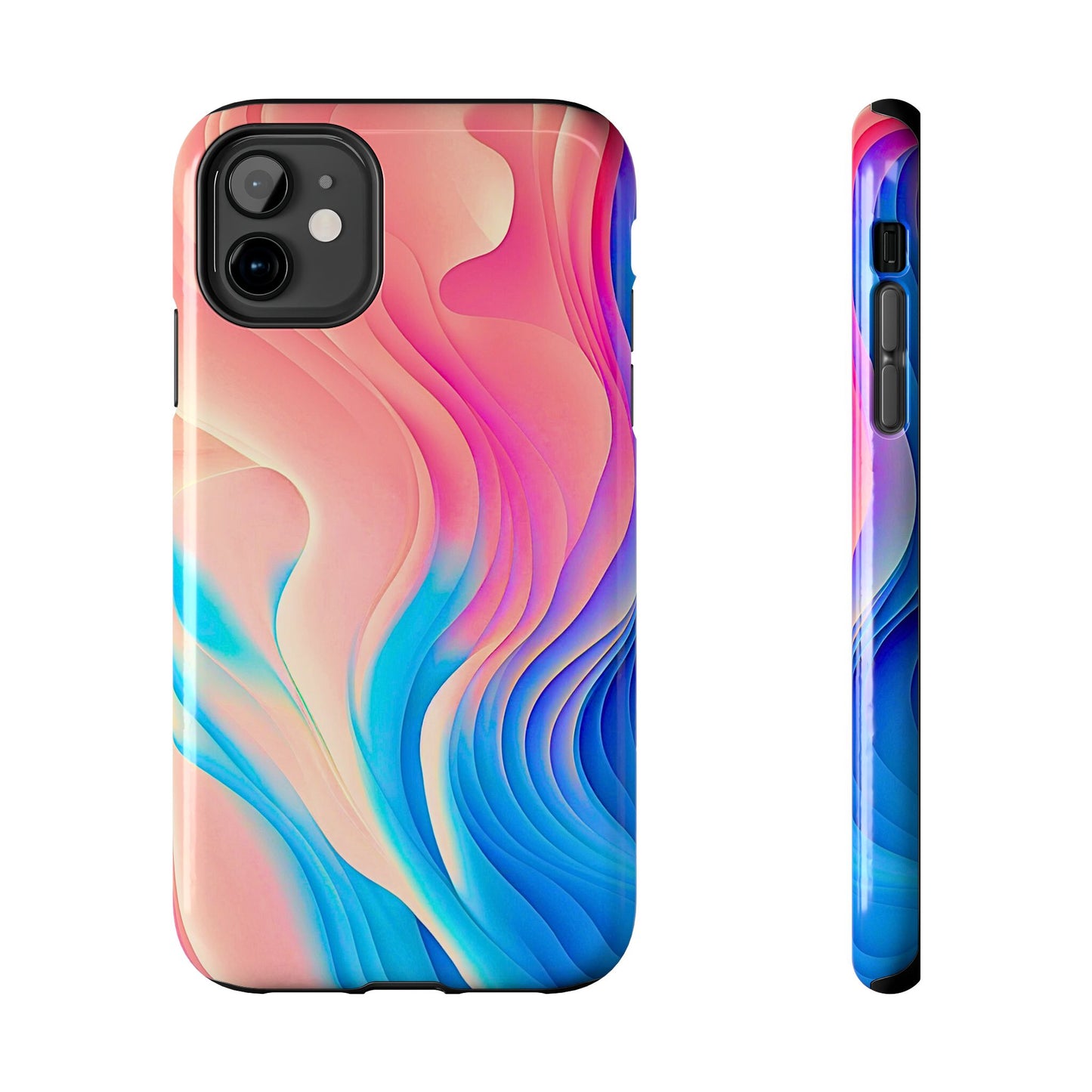 Abstract Pastel Waves Tough Phone Case | Aesthetic