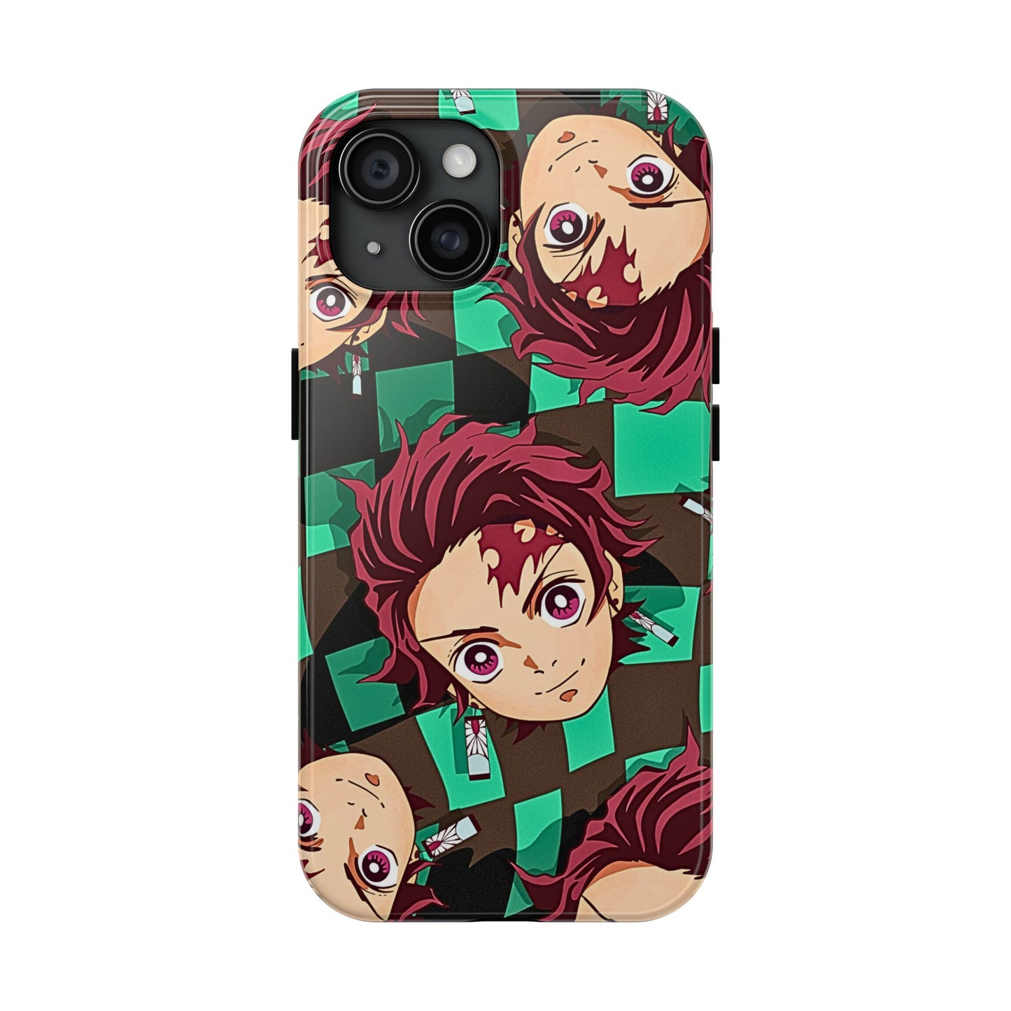 Tanjiro Kamado Head Pattern Tough Phone Case | Anime - Demon Slayer