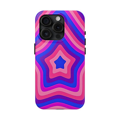 Funda resistente para teléfono con diseño de estrella retro | Estética
