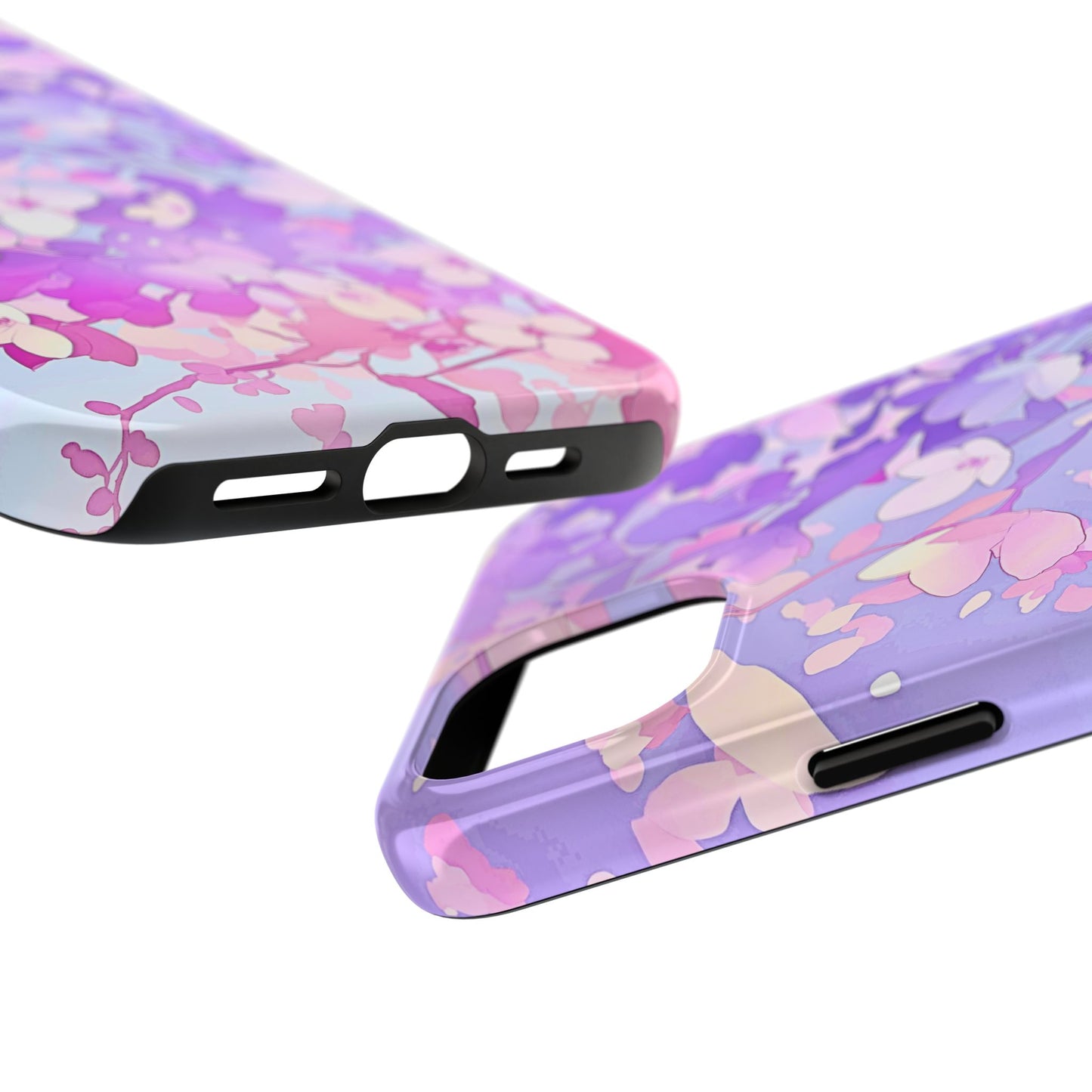 Funda resistente para teléfono con delicados estampados florales en tonos pastel | Estética