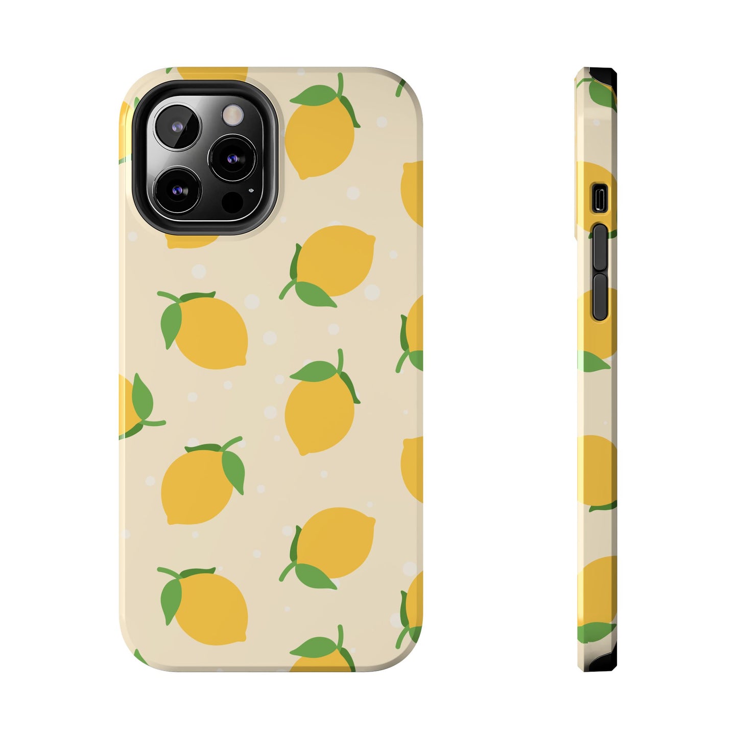 Cute Aesthetic Lemon Pattern Citrus Design Tough Phone Case | Food