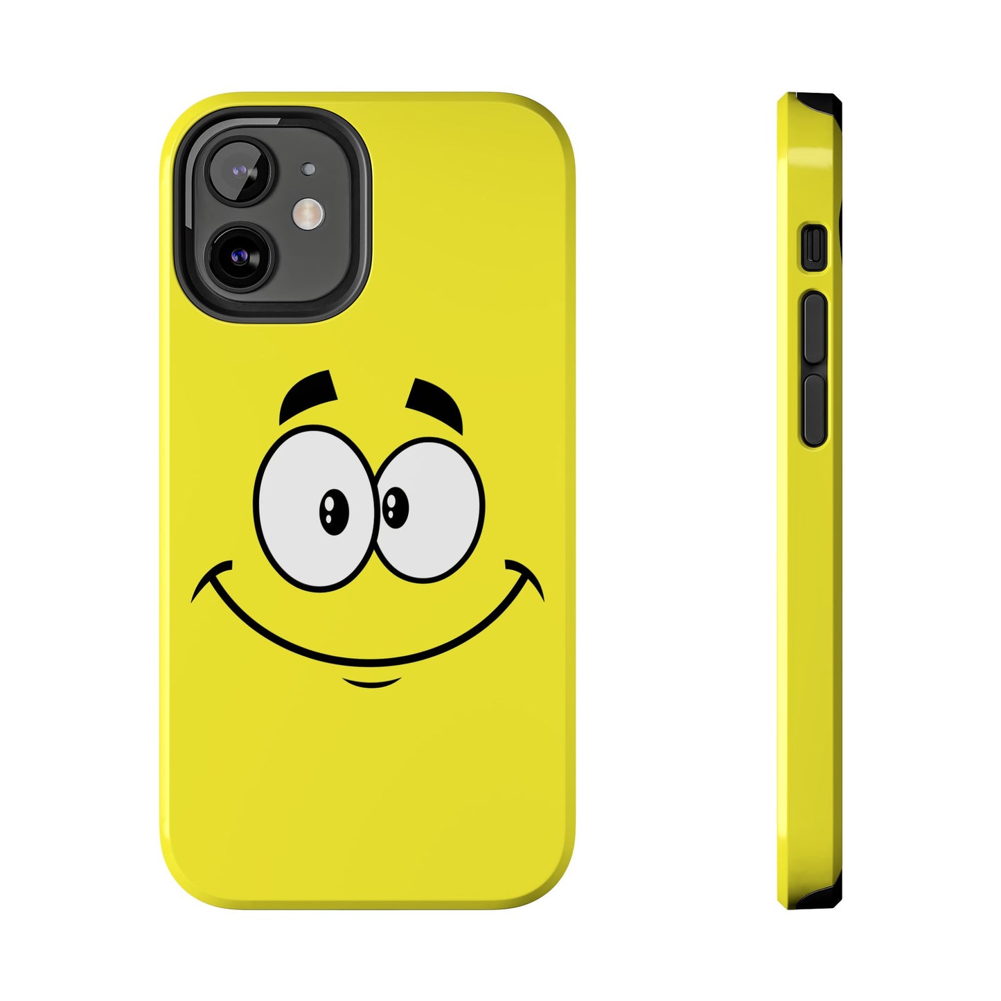 Smiley Happy Face Yellow Minimalist Cartoon Tough Phone Case | Funny