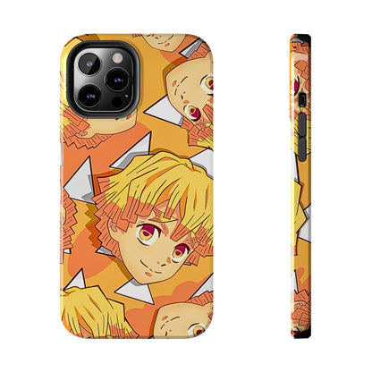 Zenitsu Agatsuma Haori Head Pattern Tough Phone Case | Anime - Demon Slayer