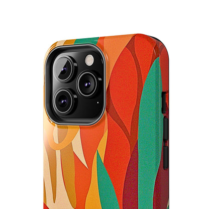 Abstract Autumn Leaves Tough Phone Case | Aesthetic