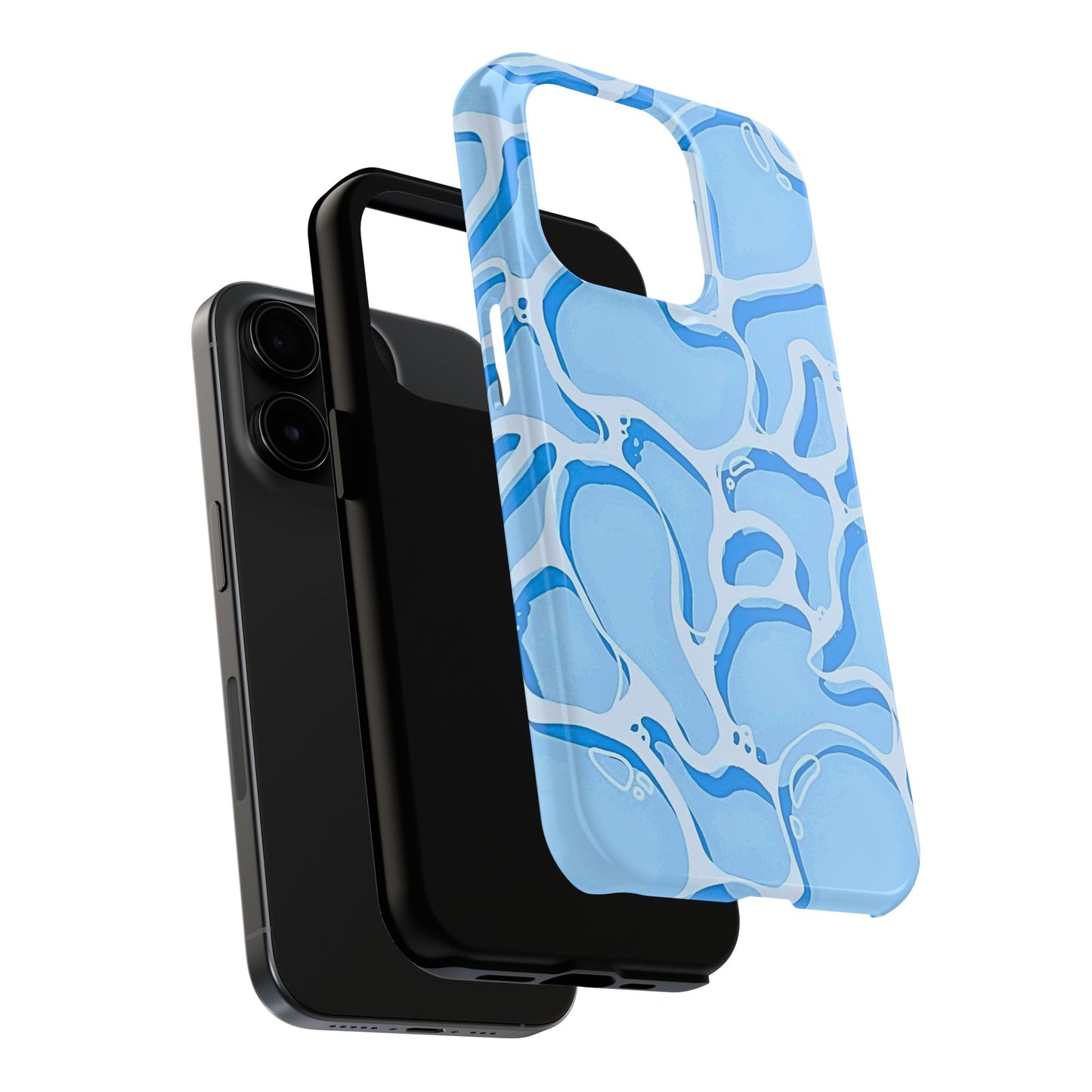 Funda resistente para teléfono con estampado de agua de piscina | Estética