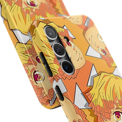 Zenitsu Agatsuma Haori Head Pattern Tough Phone Case | Anime - Demon Slayer