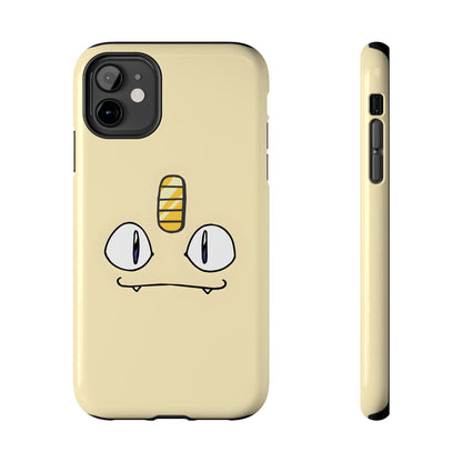 Cat Minimal Gold Coin Face Tough Phone Case | Anime