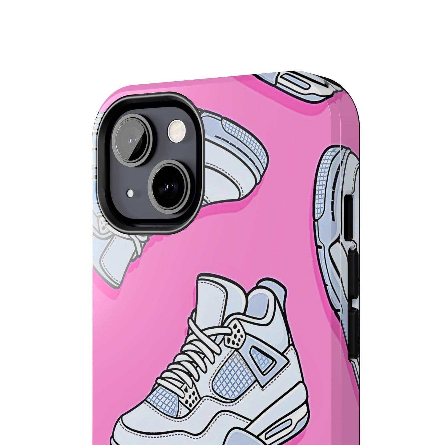 Funda resistente para teléfono con diseño de zapatillas Jordan 4 blancas | Estética