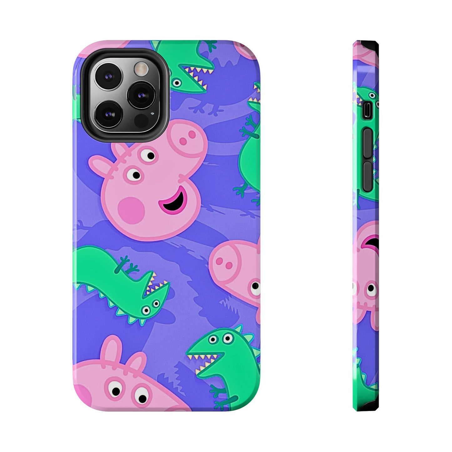 Peppa Pig & George Dinosaur Pattern Tough Phone Case | Cartoons - Peppa Pig