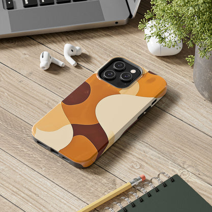 Funda/Cubierta resistente para teléfono con diseño en beige y marrón Earth Harmony | Estética