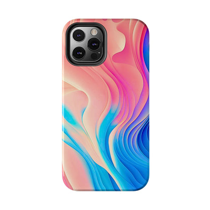 Abstract Pastel Waves Tough Phone Case | Aesthetic