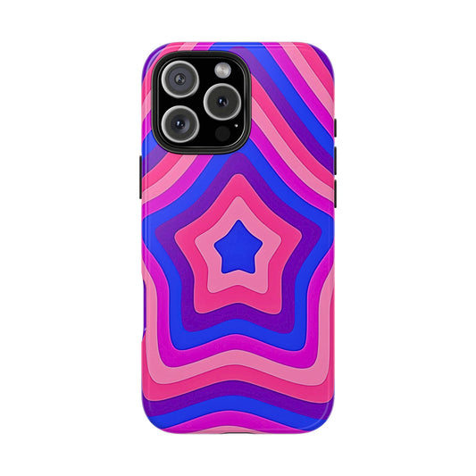 Funda resistente para teléfono con diseño de estrella retro | Estética