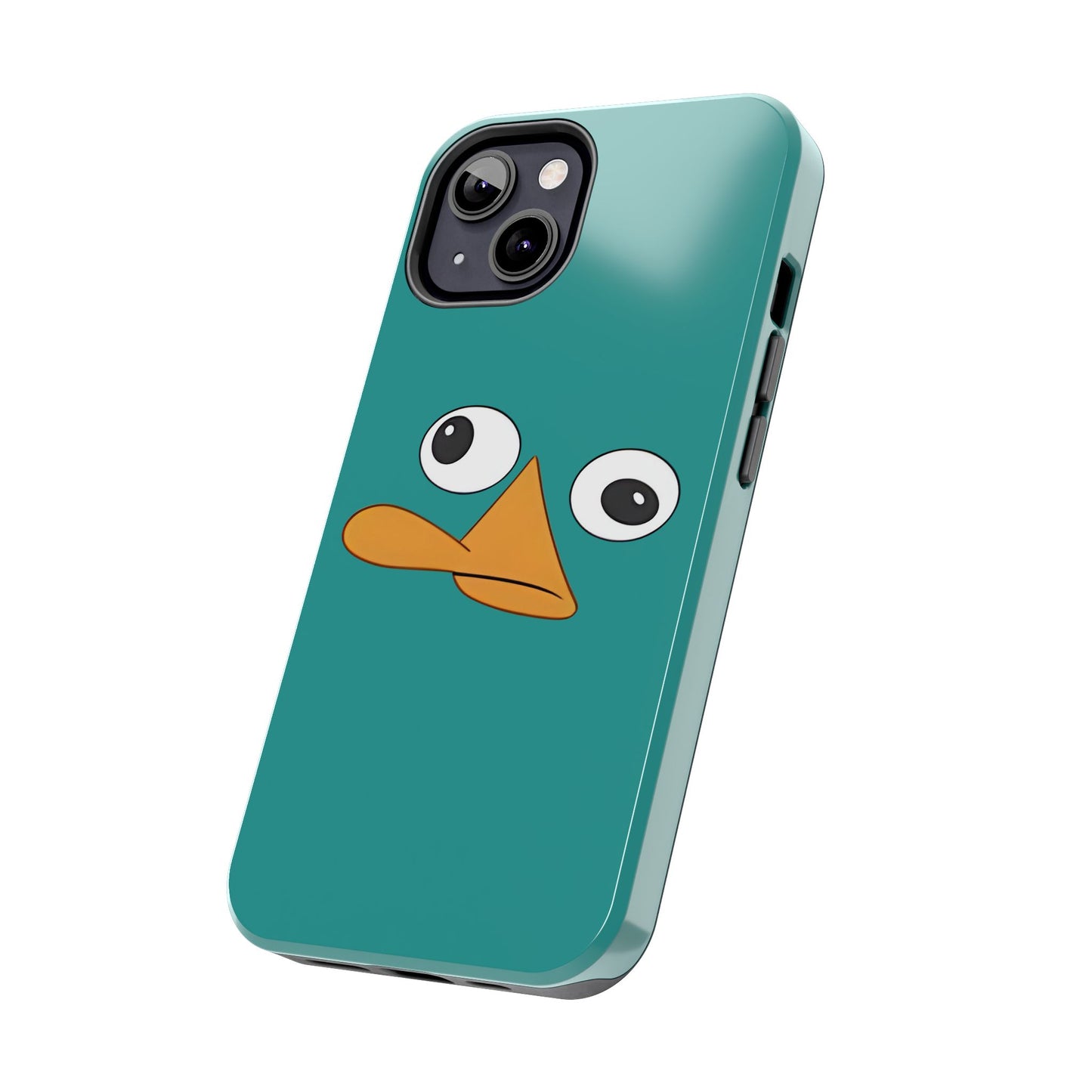 Phineas and Ferb Perry Platypus Eyes Teal Expression Tough Phone Case | Cartoon