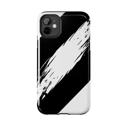 Funda/cubierta resistente para teléfono con rayas diagonales en blanco roto | Estética