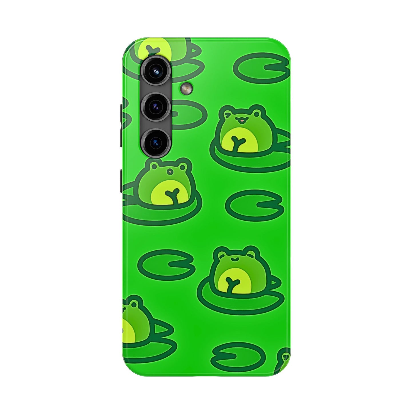 Cute Green Frogs Pattern Tough Phone Case | Animals