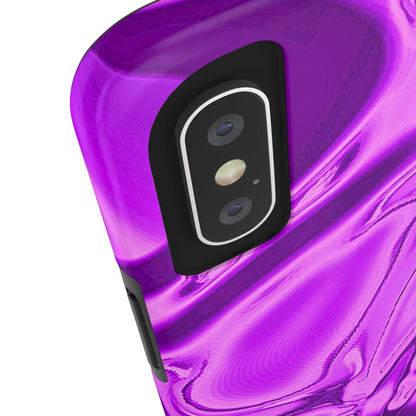 Liquid Metal Purple Tough Phone Case | Aesthetic