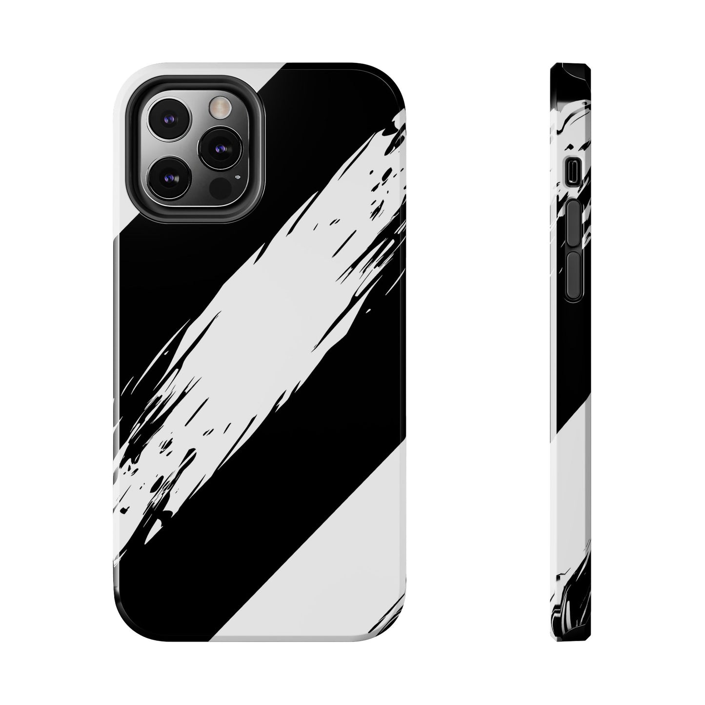 Funda/cubierta resistente para teléfono con rayas diagonales en blanco roto | Estética