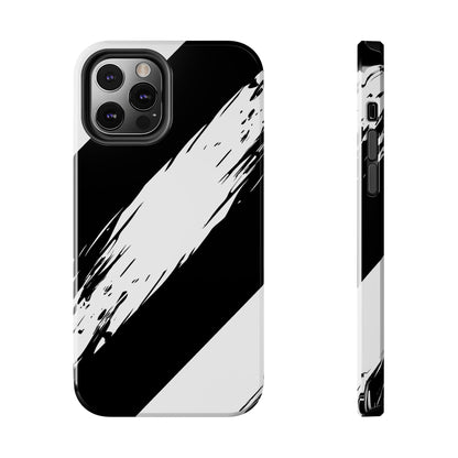 Funda/cubierta resistente para teléfono con rayas diagonales en blanco roto | Estética