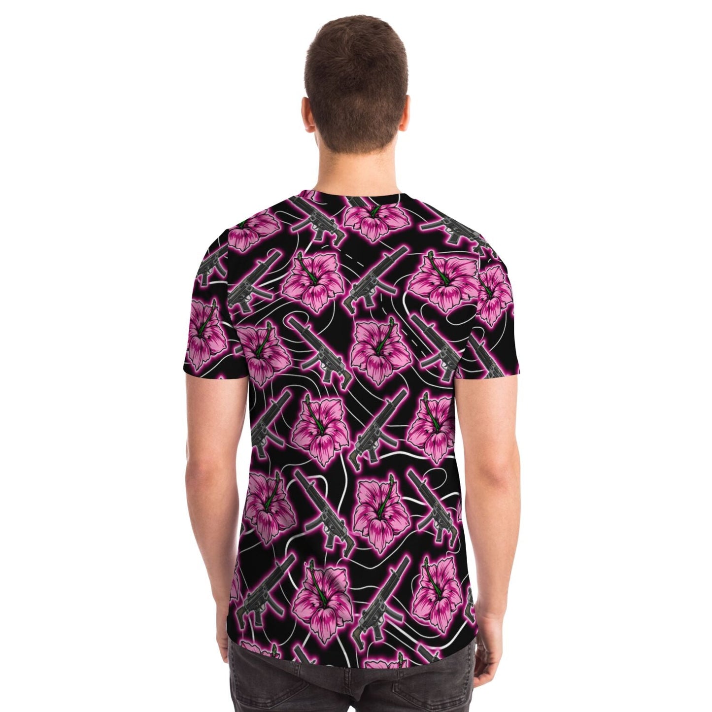 Rad Palm High Capacity Hibiscus Black Neon Unisex T-Shirt
