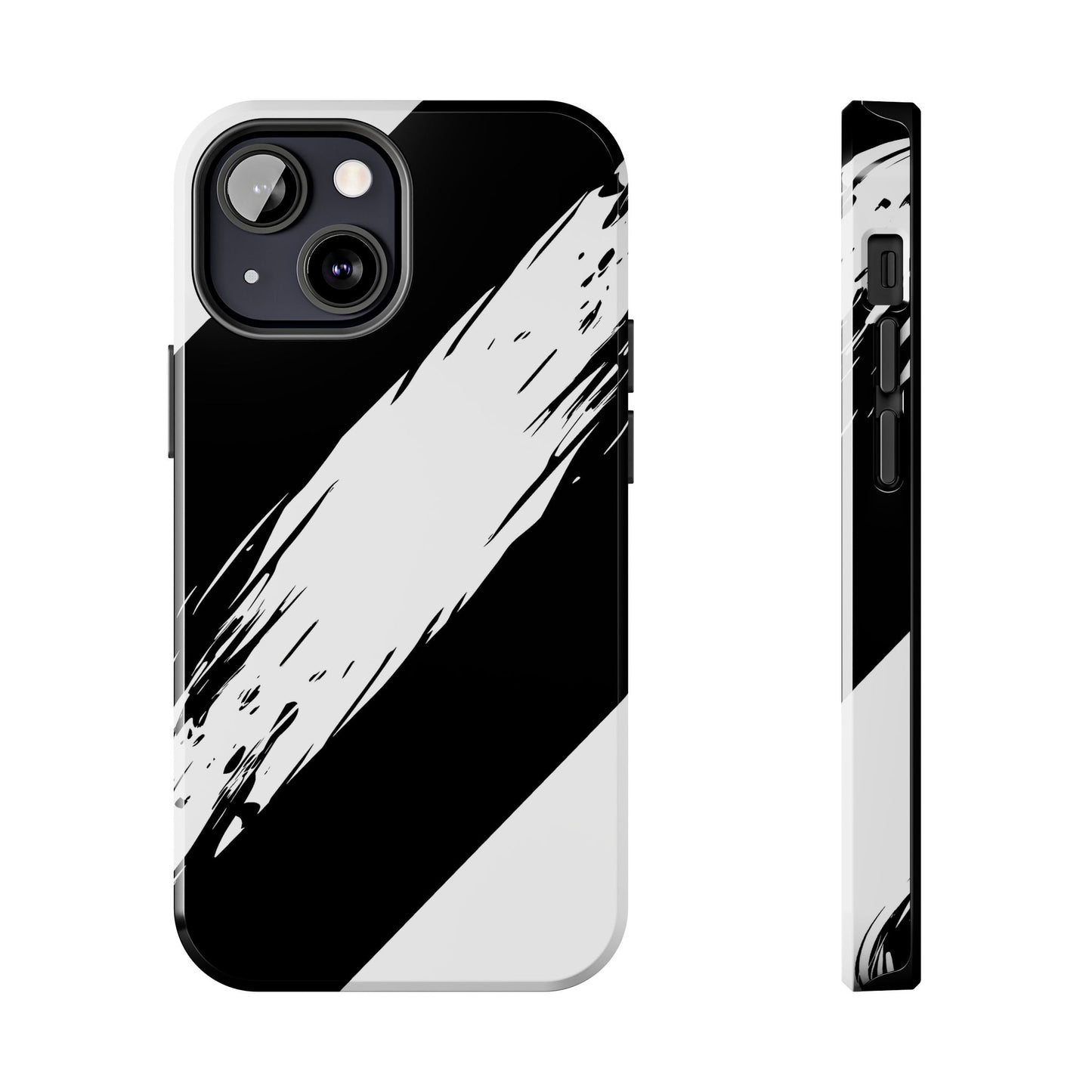 Funda/cubierta resistente para teléfono con rayas diagonales en blanco roto | Estética