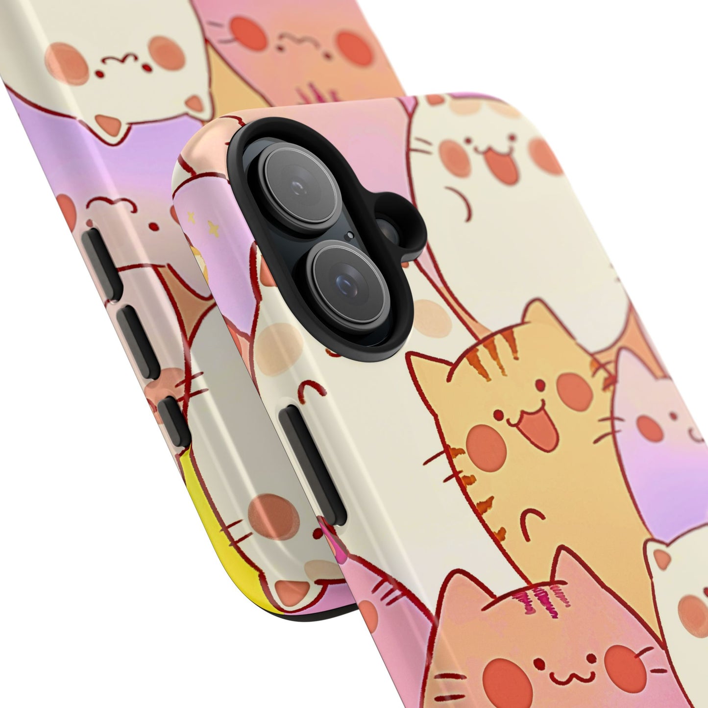 Kawaii Chubby Adorable Cats Tough Phone Case | Animals