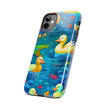 Ducks in the Pond Pattern Style Tough Phone Case | Animals